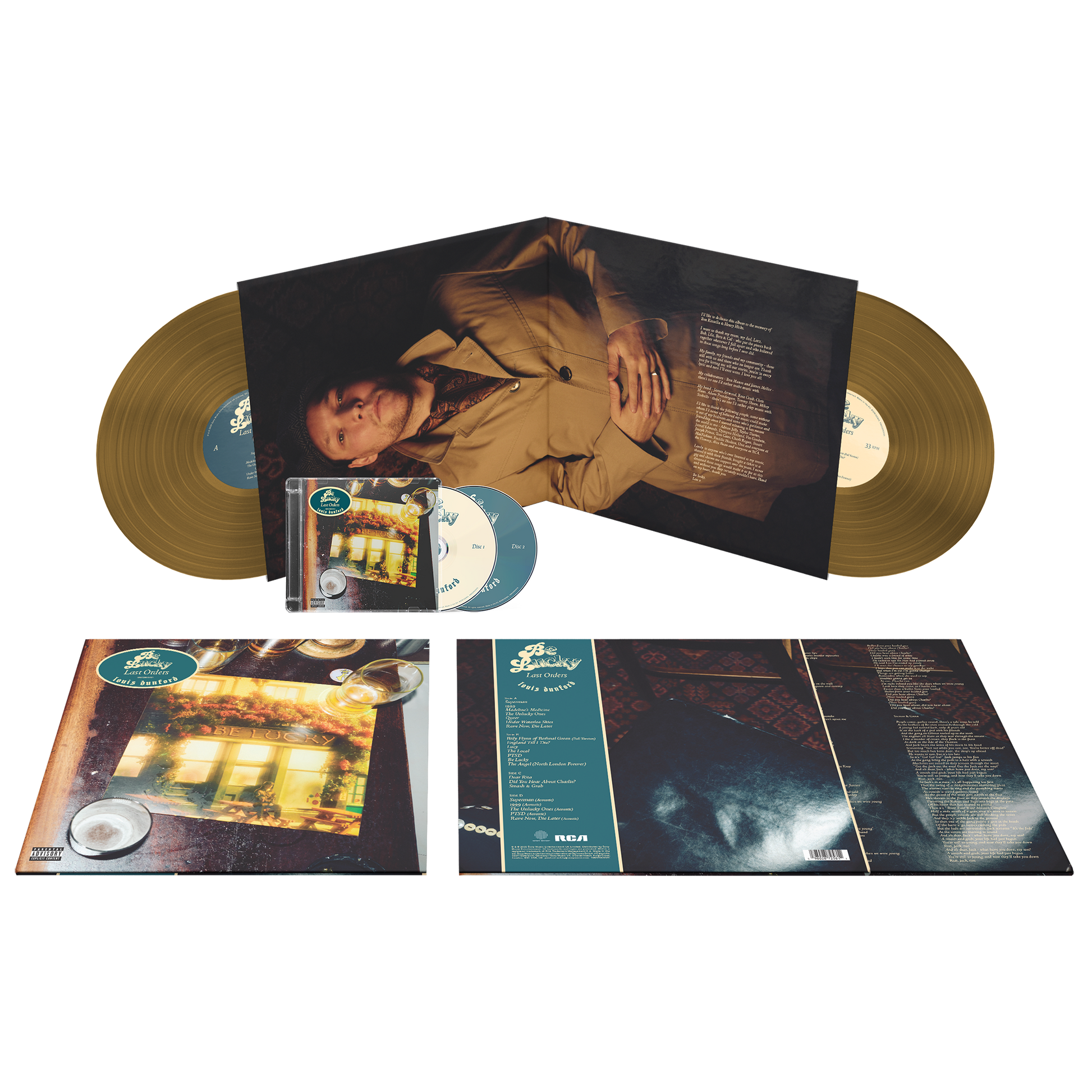 Louis Dunford - Be Lucky: Last Orders (Deluxe) | Music Bundle including store exclusive gold vinyl LP + Signed Insert and Signed CD